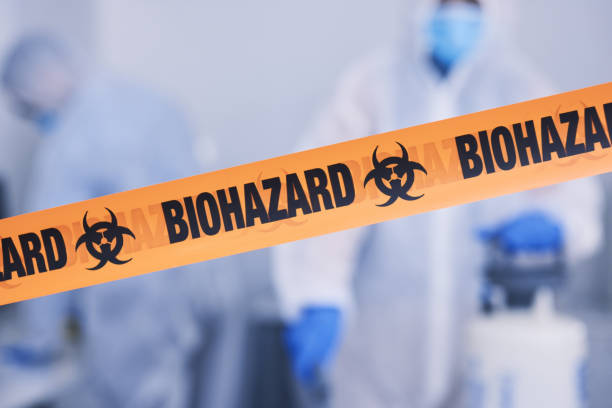 Professional Biohazard technician working in Center Point, IA